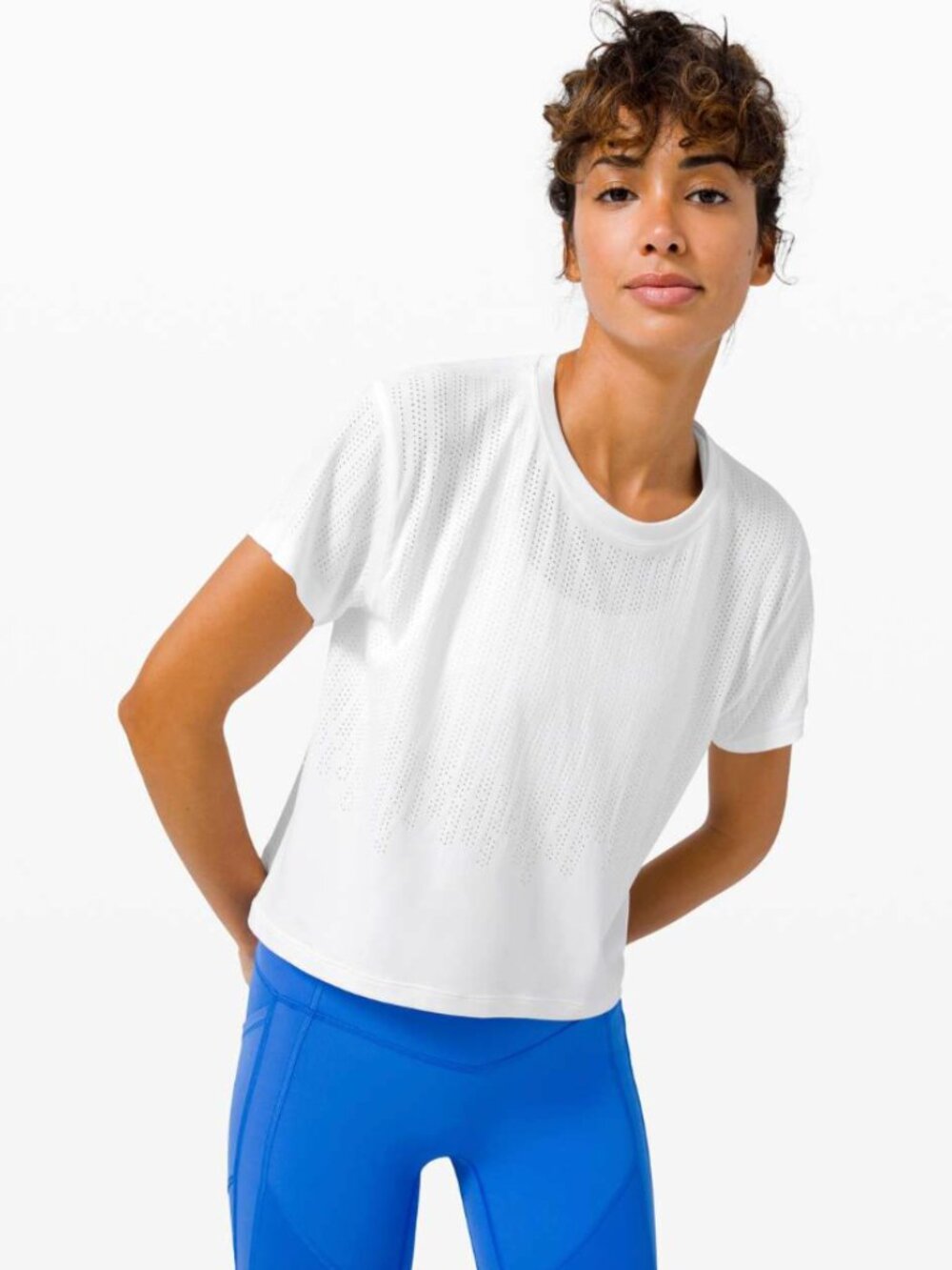 Lululemon Train to Be Short Sleeve W3CR0S White - Size 4